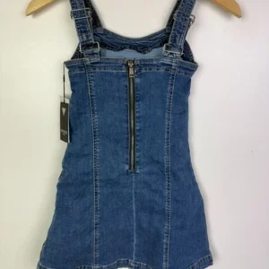 GUESS DENIM DRESS UK Size 12 Women`s Stretch Sleeveless Mid Blue - Brand New