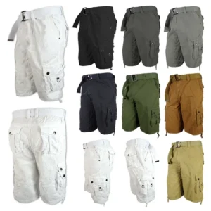 Cargo Shorts Mens Fashion Belt Designer Lava Wash Colors Sizes 32 34 36 38 40 42