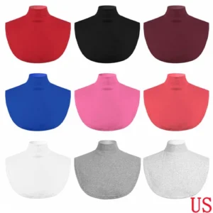 Cotton Fake Mock Neck Half Top Blouse Autumn Dickey Collar_Neck Warmer Fashion